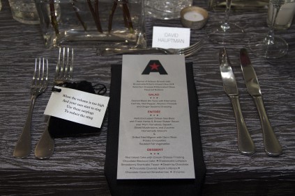 Alex Imberman menu card Alex Imberman menu card