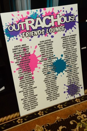 Brenner Bat Mitzvah Friends Lounge Sign