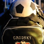Mitzvah Inspire Elegant Black and White Soccer Evantine cake