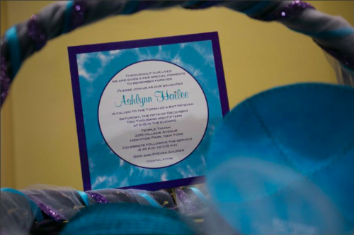 Bat Mitzvah invitation