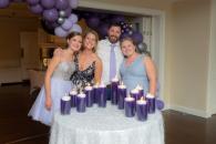 A Bat Mitzvah Theme Based On Skiing and Purple